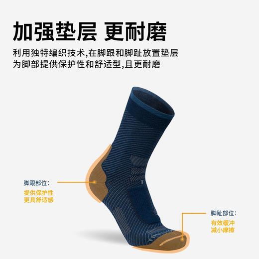 seatosummit中量减震运动美利奴羊毛袜户外徒步跑步加厚中筒袜子AZMO11181 商品图3
