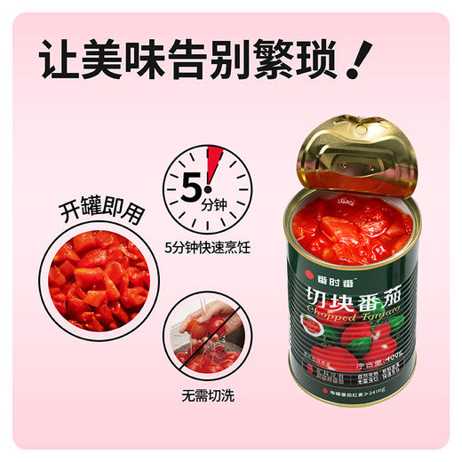 【新疆大番茄 自然完熟】番时番新疆切块番茄400g*5罐 商品图2