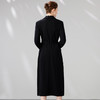 EITIE爱特爱冬新款大气优雅时尚通勤收腰显瘦黑色连衣裙7207912 商品缩略图9