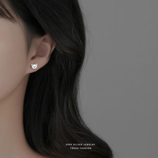 【圣诞专题】S999银足银可爱小熊姜饼人彩灯耳饰【YXS-E3172】 商品图3