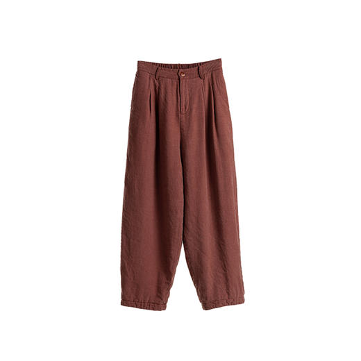 绽放926朵/御寒萝卜裤天宽松遮肉显瘦天丝亚麻加厚保暖休闲裤 商品图3