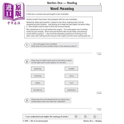 【中商原版】英国CGP KS2 English SATS Question Book: Stretch - Ages 10-11 (for the 2025 tests) 商品图3