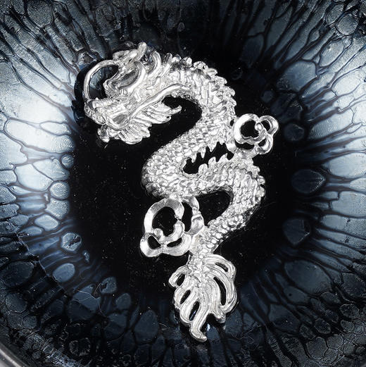 子佩集S990银【微雨清尘】茶具【TZYF038】龙腾茶杯摆件2312 商品图2