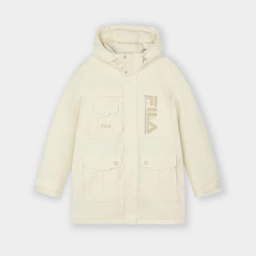 3件4折【自营】FILA/斐乐  斐乐男中长款羽绒服2023冬新款连帽外套 F11M349904FIV 商品图0