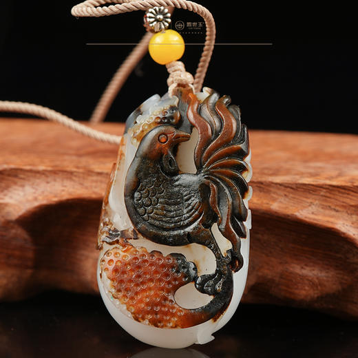 新疆国玉盟世玉和田玉羊脂玉挂件（生肖鸡）【带证书·顺丰物流】 商品图4