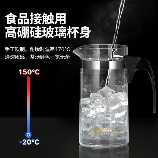 金灶杯TP-200飘逸大容量耐热玻璃茶壶过滤泡茶壶冲茶器 商品图7