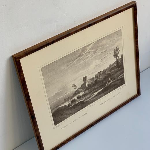 西洋古董钢板印刷挂画 三款入AU244 商品图1