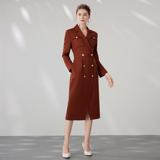 EITIE爱特爱冬季新款大气收腰显瘦通勤连衣裙7207927 商品图3