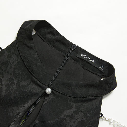 西遇新中式无袖改良旗袍连衣裙女新款性感显瘦包臀长裙V0050542 商品图5