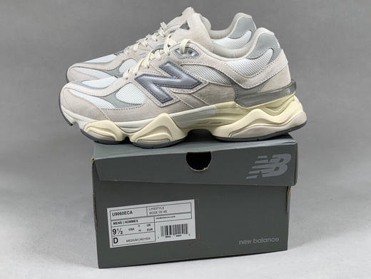 秋冬特惠💰430 纯原版本 # New Balance 9060"Beige Grey Sliver"系列复古百搭老爹风休闲运动跑步鞋“米白灰银” 商品图7