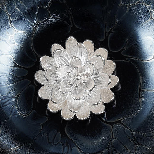 子佩集S990银【微雨清尘】茶具【TZYF038】莲花茶杯摆件2312 商品图3