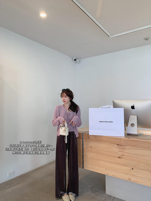 金蘑菇菇 le bonbon小奈利 双倍嗲味/ 温柔风针织开衫吊带两件套 商品图3