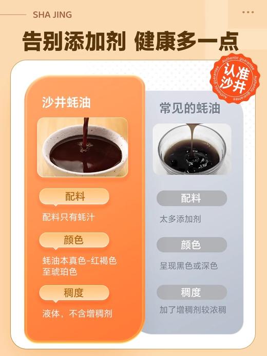 *沙井蚝油百分百蚝汁38g起提鲜调味品深圳特产宝安原汁0添加剂家用 商品图3