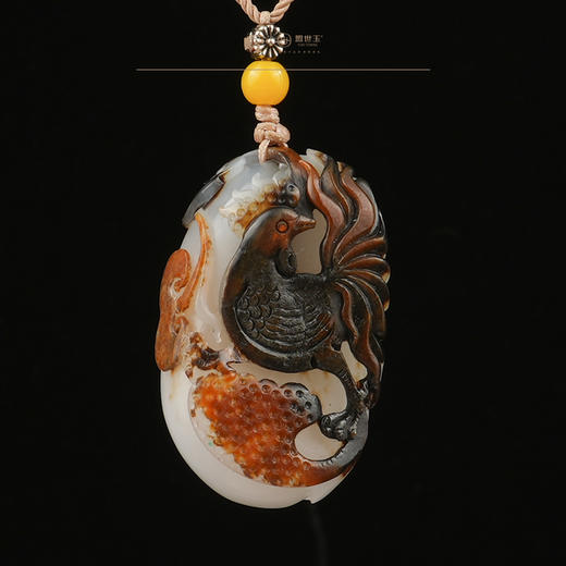 新疆国玉盟世玉和田玉羊脂玉挂件（生肖鸡）【带证书·顺丰物流】 商品图1