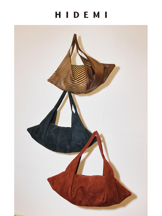 HIDEMI 行囊系列麂皮小号两用包 商品图0