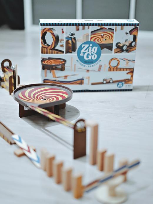 （节日赠品专属）Djeco儿童骨牌积木机关多米诺创意玩具桌面游戏成人桌游8岁 商品图8