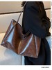 流行复古【大容量手提单肩托特包】腋下女包 简约休闲 软皮包包 商品缩略图0