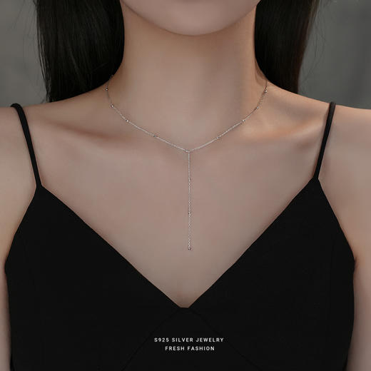 【雨晨清风】S925银流苏项链【YXS-A2986】 商品图3