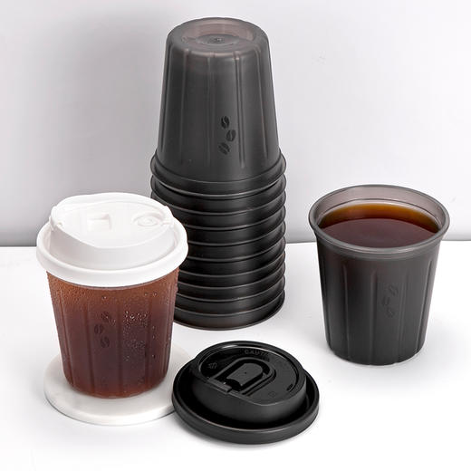 喇叭花360ml小容量咖啡杯一次性PP塑料注塑磨砂可用热饮三顿半款司棋杯 商品图4