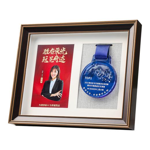 水晶奖牌定制订做马拉松篮球足球比赛金属奖章荣誉证书展示框摆台 商品图8