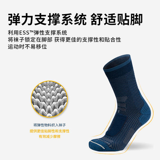 seatosummit中量减震运动美利奴羊毛袜户外徒步跑步加厚中筒袜子AZMO11181 商品图1