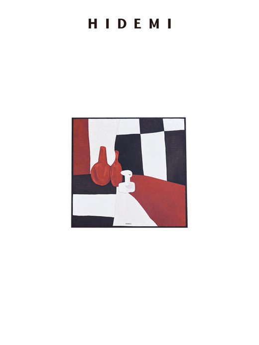 HIDEMI 节日系列“红色的房间”手绘印花限定丝巾 商品图5