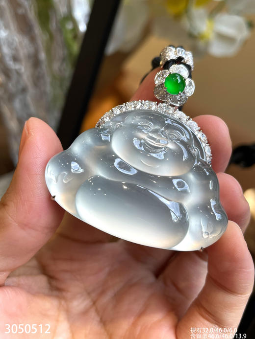 极品玻璃种白佛吊坠【3050512】具体价格微信咨询 商品图2