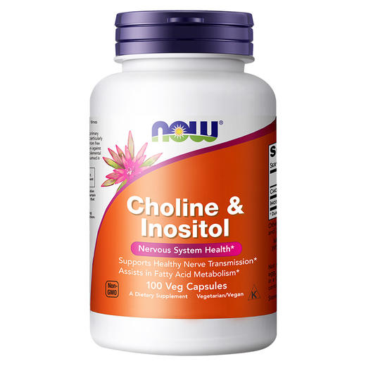 【多囊雄高闭经】NOW诺奥胆碱肌醇胶囊100粒/瓶 商品图1