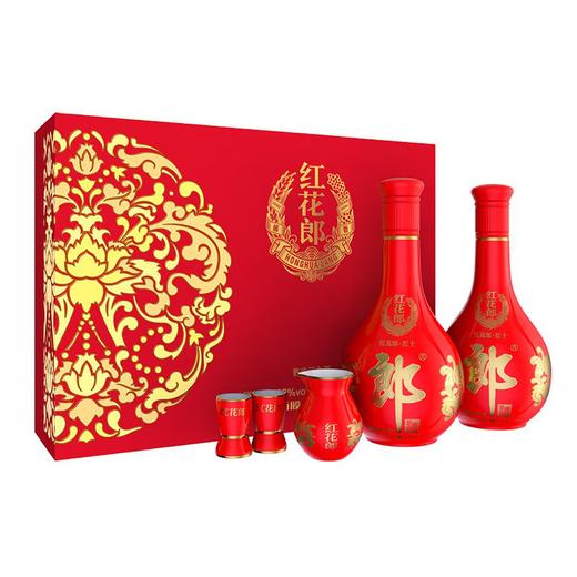 【夜场 秒杀】郎酒 红花郎10 礼盒版 酱香型 53度 500ml*2瓶 商品图2