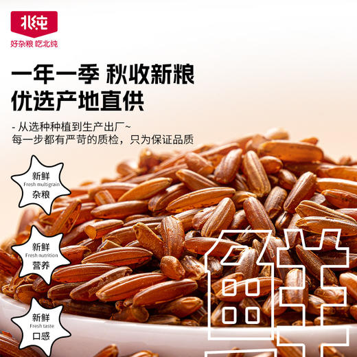 【北纯】有机红米 1.5kg（五谷杂粮 粗粮 红糙米 粥米搭档 大米伴侣 可溯源） 商品图1
