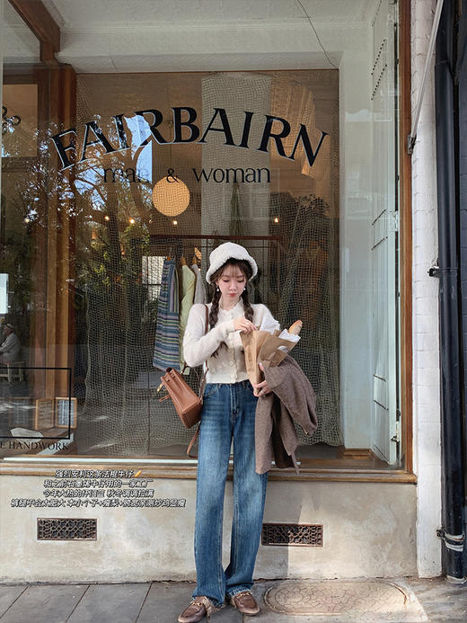 金蘑菇菇 浅做波德莱尔女孩 可爱球球毛衣/ 手工立体钩花甜美上衣 商品图1