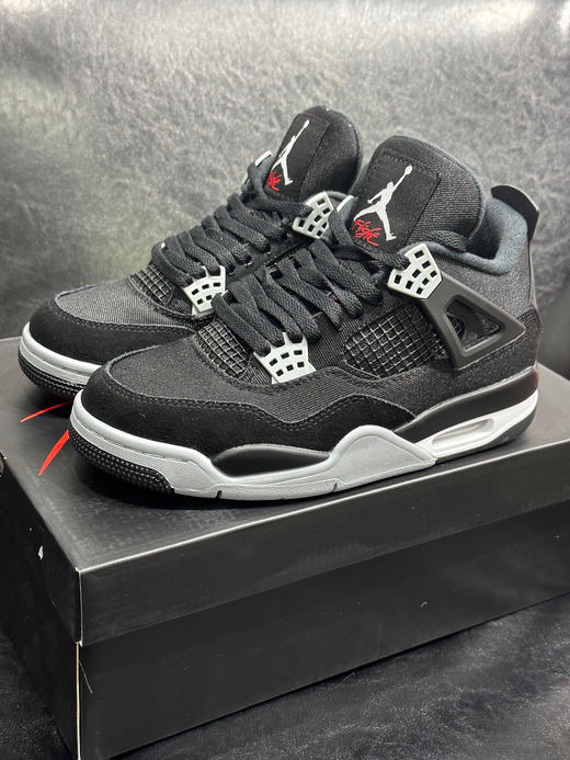 秋冬特惠💰530 纯原版本 # Air Jordan 4 黑色 商品图0