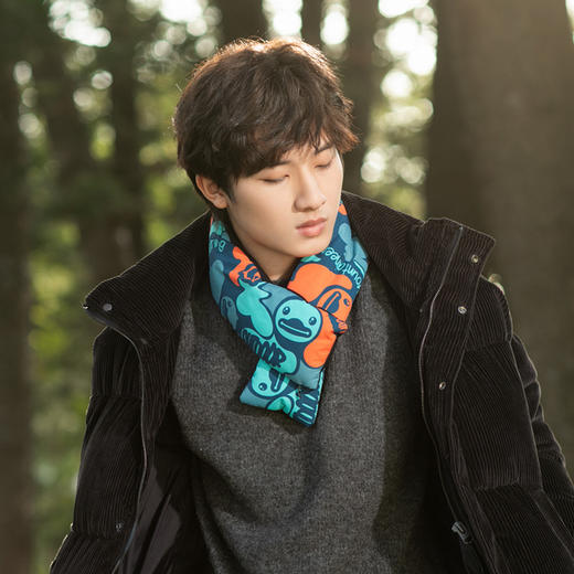 【专柜同款精品】发热围巾冬季加热保暖围脖（迷彩蓝） 商品图1