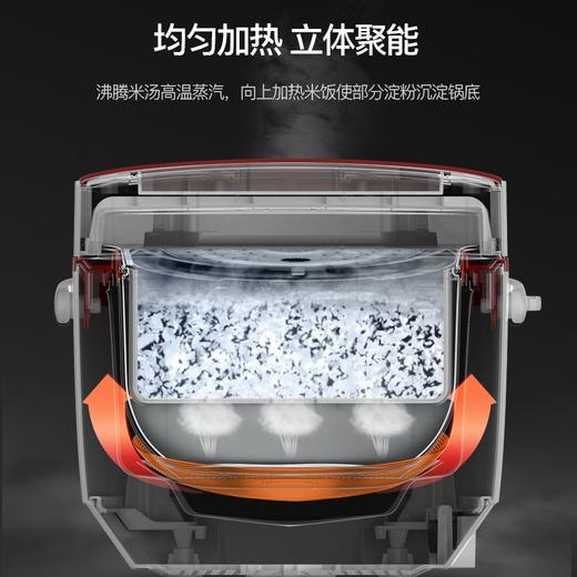 迈卡罗迈卡罗 （MACAIIROOS）电饭煲家用多功能低糖陶瓷蒸饭米汤分离智能降低减少淀粉电饭锅 白红色（MC-5080） 商品图1