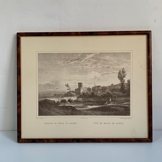 西洋古董钢板印刷挂画 三款入AU244 商品图0