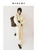 HIDEMI 节日系列超软蛋白皮口袋工装夹克皮衣套装 夹克外套/卷边九分裤 巧克力色/奶油黄 商品缩略图4
