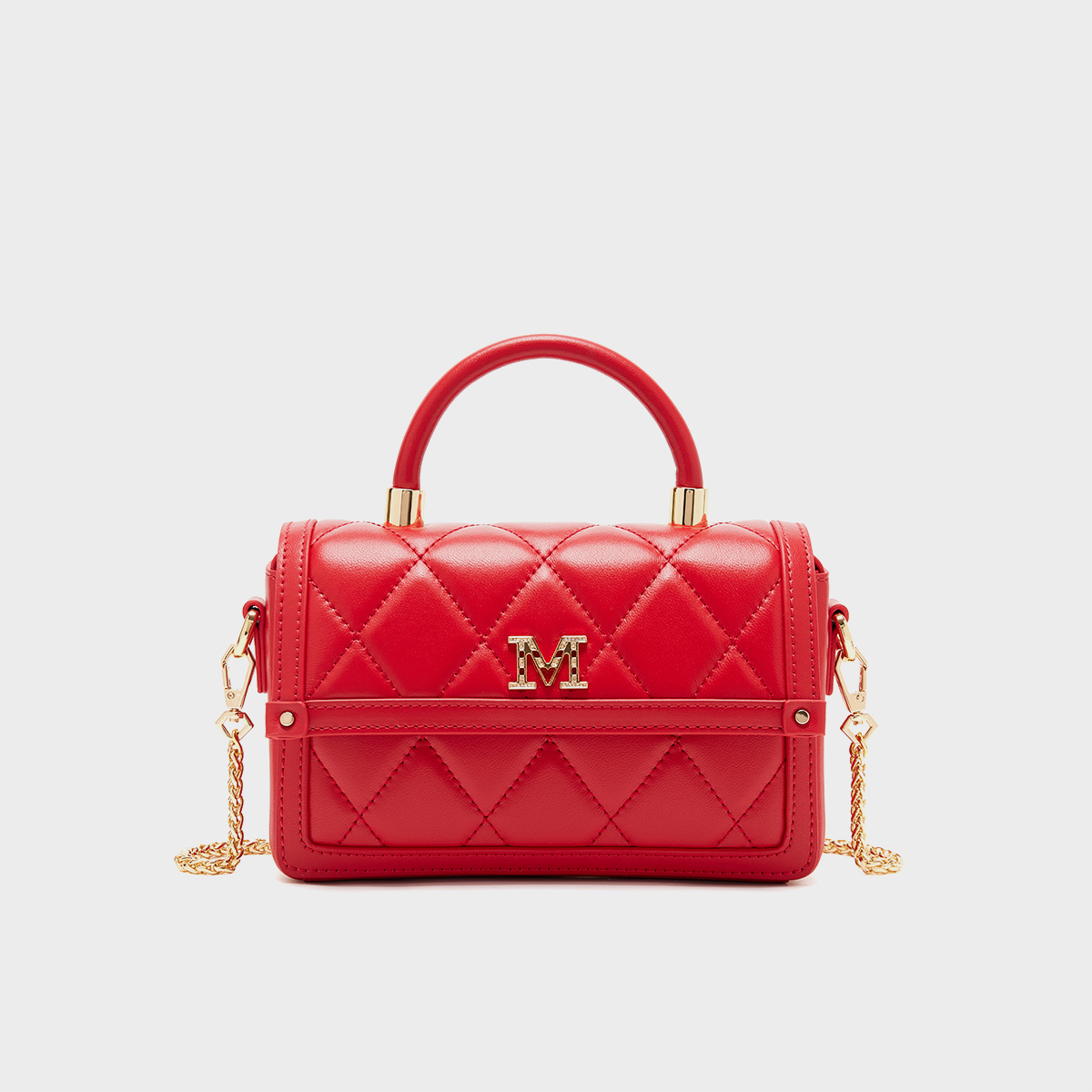 【蛇年中国红礼品系列】梦特娇新款小香风法式婚包斜挎包