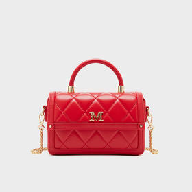 【蛇年中国红礼品系列】梦特娇新款小香风法式婚包斜挎包