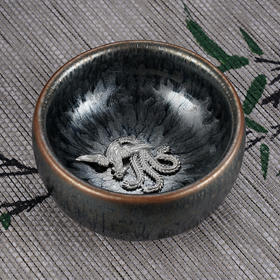 子佩集S990银【河清海晏】茶具【HH001】凤舞茶杯摆件2312