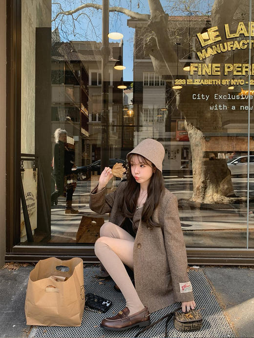 金蘑菇菇 今天巴黎有雨 可可马甲 /复古马甲 可搭配牛仔裤/西裤 商品图4