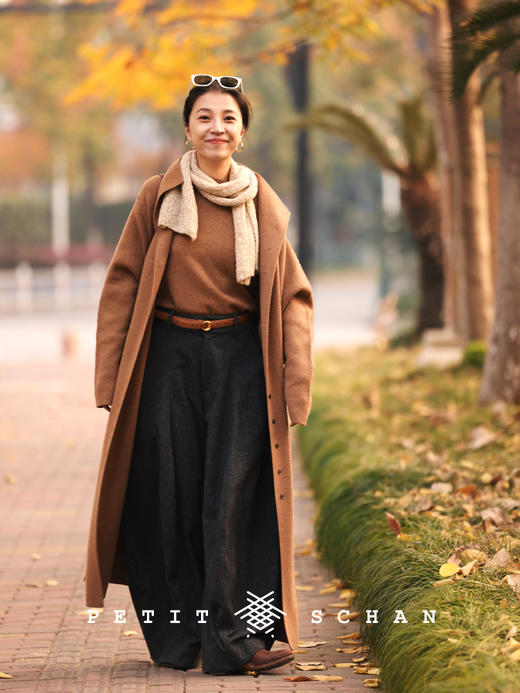 PETIT SCHAN小闪 CLO#173 city chatter 絮语 秋冬高端针织系列羊毛羊绒经典长开衫针织外套 商品图1