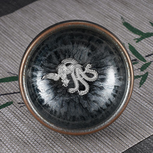 子佩集S990银【河清海晏】茶具【HH001】凤舞茶杯摆件2312 商品图1