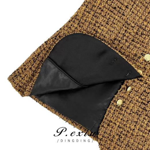 03-5潘依绣丁丁宠粉PanYiXiu/潘依绣羊毛小香风宽松显瘦气质百搭无袖马甲 W-61773 商品图3