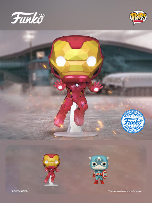 Funko POP Marvel D100 Iron Man(Facet)美漫 漫威英雄钢铁侠手办 69050 商品图1