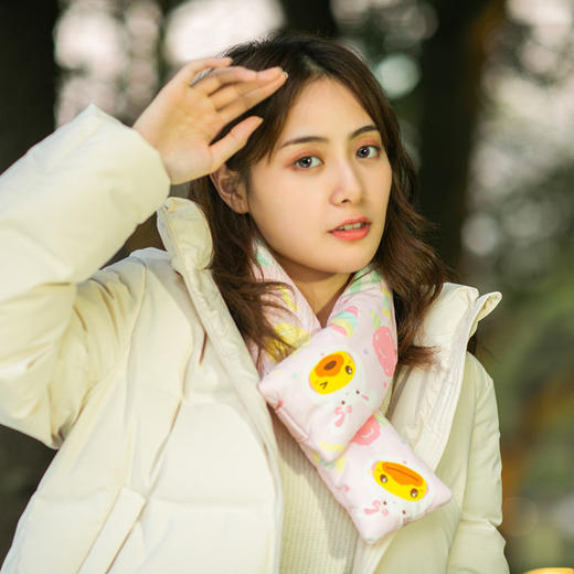 【专柜同款精品】发热围巾冬季加热保暖围脖（樱花粉） 商品图0