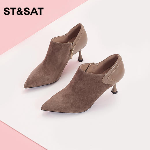 星期六纯色尖头细高跟单鞋SS33112172 商品图0