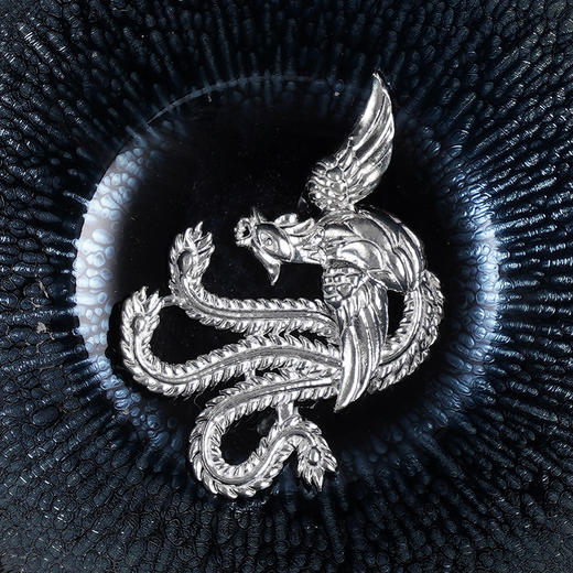 子佩集S990银【苍穹问海】茶具【HH002】凤舞茶杯摆件2312 商品图3