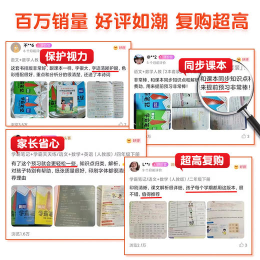 【2024春下册】黄冈学霸笔记小学1-6年级语数英全套 商品图2