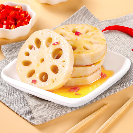 小胡鸭 香辣卤味脆藕片308g 休闲零食 商品图2