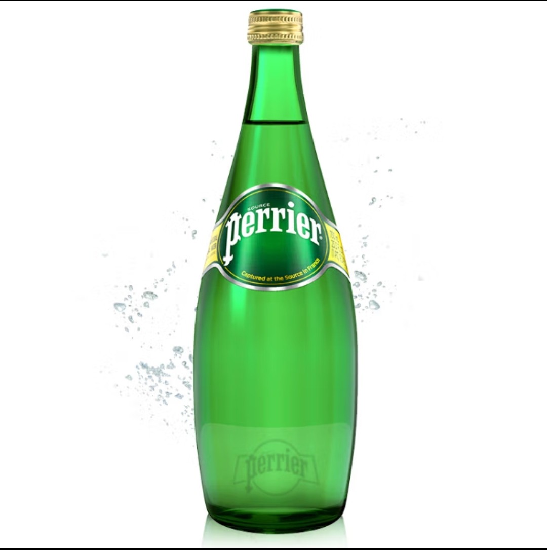 巴黎水天然气泡矿泉水原味330ml